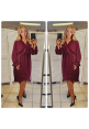 CURVY GIRLS SIREN SWIRL DRESS - WINE