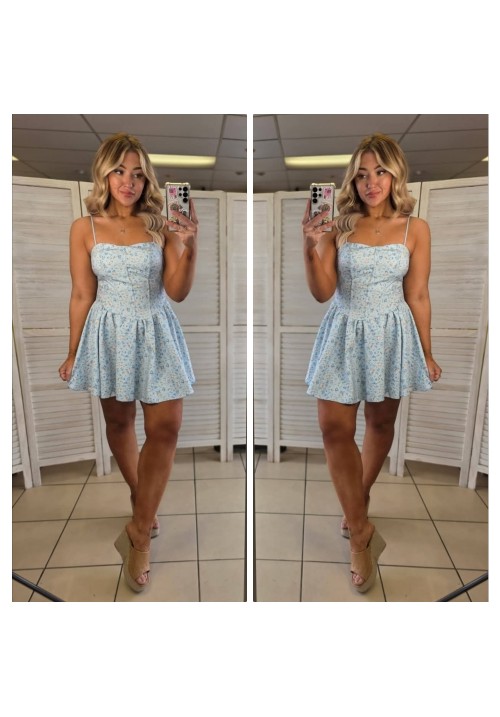  BOTANICAL BEAUTY SUNDRESS - BLUE