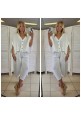  MYKONOS MEMORIES LINEN BARREL TROUSERS - WHITE