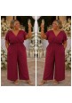 CURVY GIRLS SWEET ESCAPE JUMPSUIT - WINE