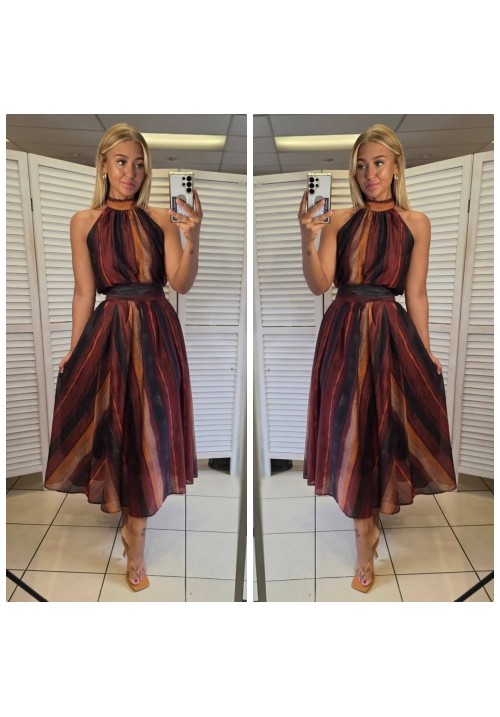  COCKTAILS IN PARIS CO - ORD - RUST/WINE