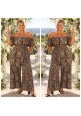 CURVY GIRLS BARDOT JUMPSUIT - LEOPARD PRINT