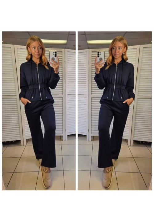  CINCHED SILHOUETTE LOUNGE SUIT - NAVY
