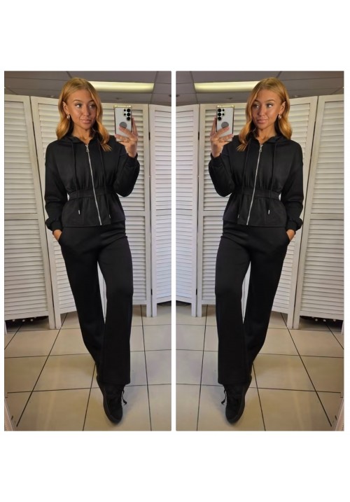 CINCHED SILHOUETTE LOUNGE SUIT - BLACK 