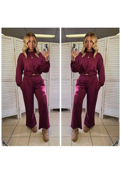  TINKER TAILOR LONG SLEEVED LOUNGE SUIT - WINE