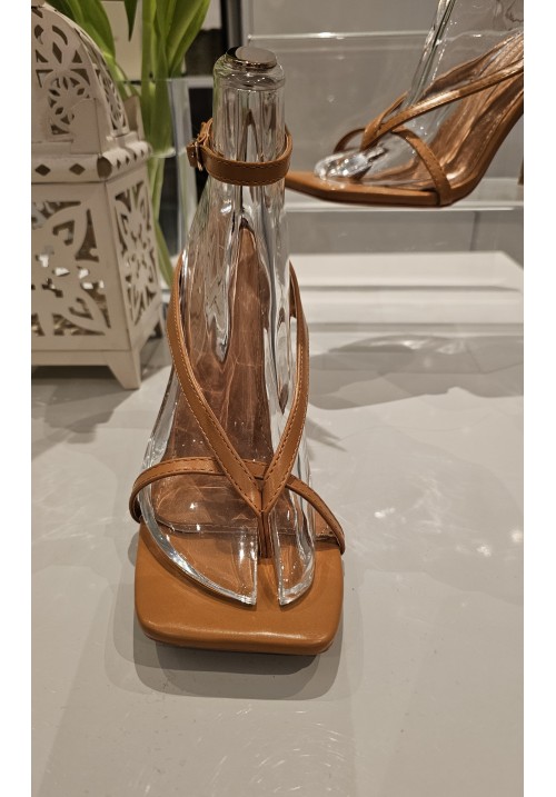 STEP TO PARADISE STRAPPY SANDAL - TAN