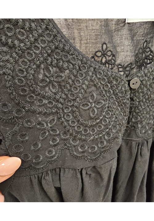 CLEAN COTTON SUMMER TOP - BLACK