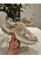 A STEP INTO SPRING CHUNKY TRAINER - CREAM/BEIGE 