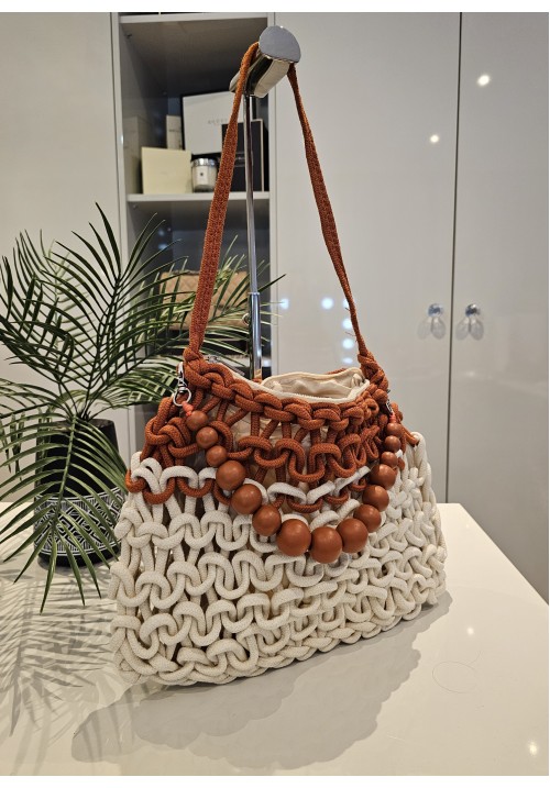 THE WOVEN ROPE WANDERER - CREAM/RUST