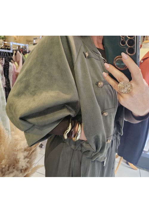 MAVERICK MILITARY BOMBER JACKET - KHAKI