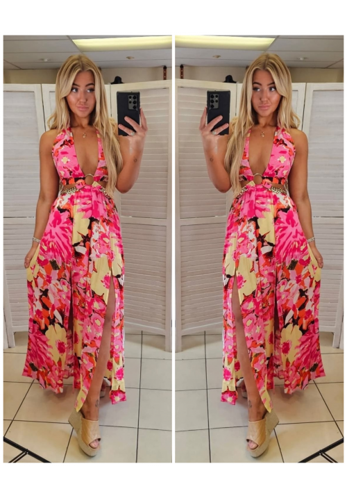 SUNSET SIREN MAXI DRESS - PINK