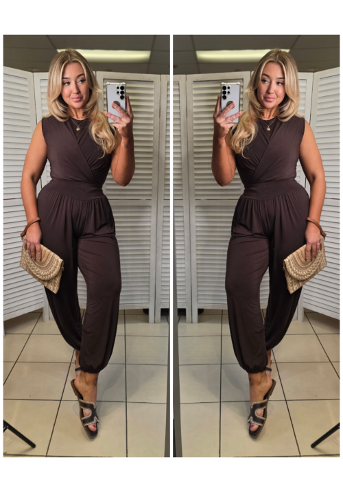 DRAPE ESCAPE CO ORD - CHOCOLATE 