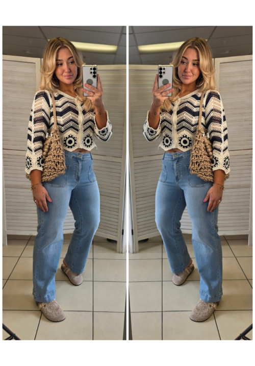 MONO MUSE CARDIGAN - NAVY