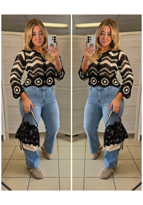 MONO MUSE CARDIGAN - BLACK