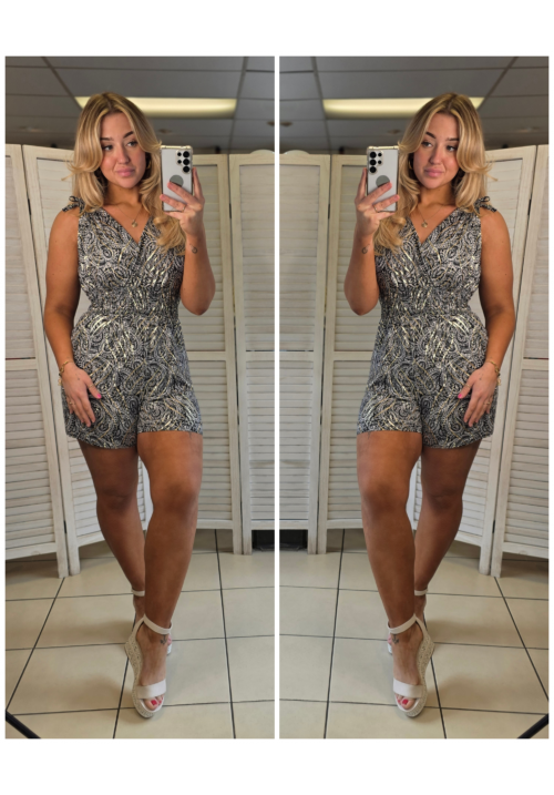 HOLIDAY ESSENTIAL PLAYSUIT - PAISLEY BLACK