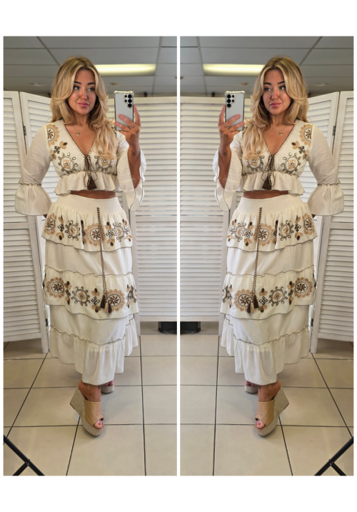 GOLDEN HOUR GYPSY CO ORD - CREAM