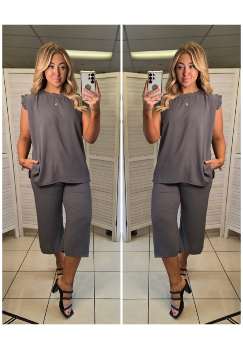 COUTURE COMFORT CO ORD - CHARCOAL