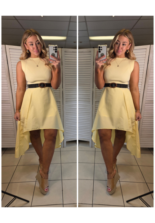 THE HALO HEM DRESS - BUTTERCUP