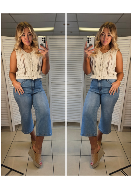  SOFT EDGE STITCH TOP - CREAM