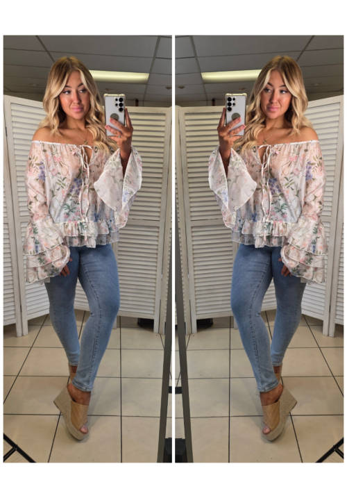 BLOOM WITH A VIEW TOP - WHITE