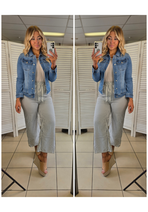 SUNNY SIDE STRIPE TROUSER - BLUE