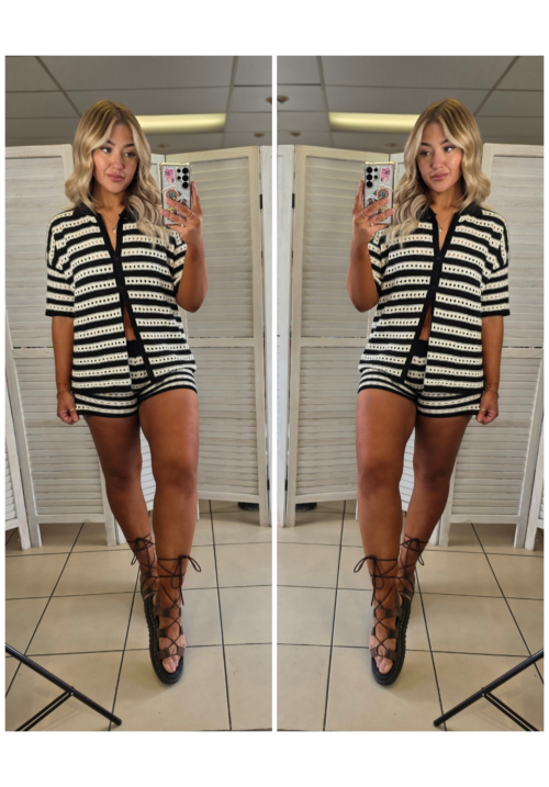 KNIT HAPPENS CO ORD - BLACK