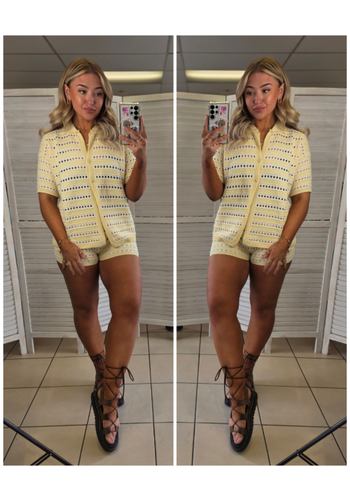 KNIT HAPPENS CO ORD - YELLOW