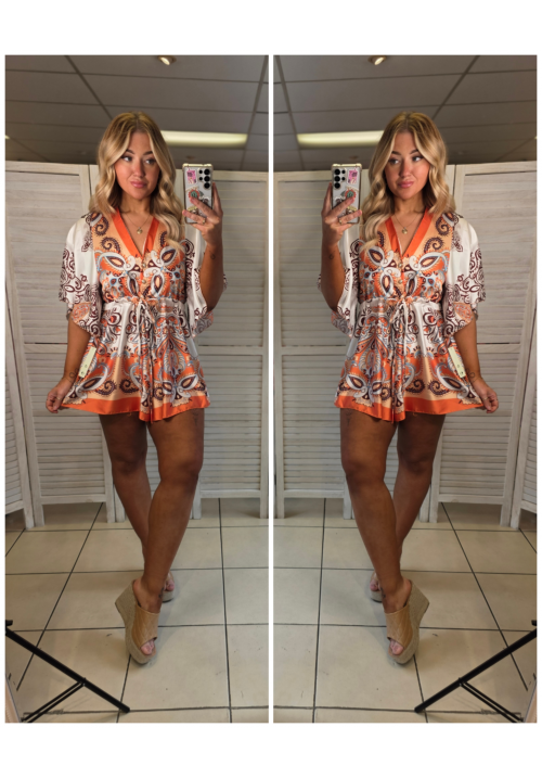  THE IBIZA EDIT PLAYSUIT - ORANGE