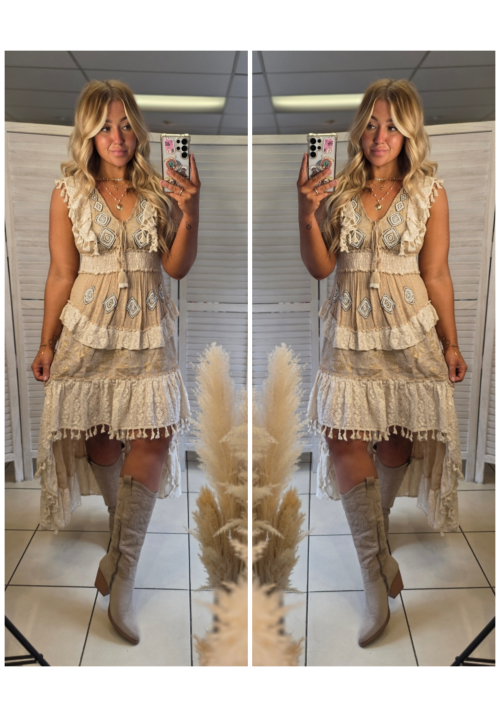 DESERT DAYDREAM DRESS - CREAM 