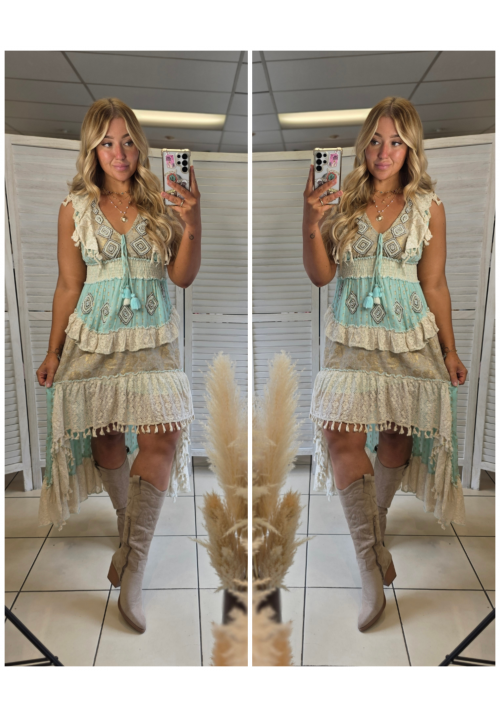 DESERT DAYDREAM DRESS - BLUE