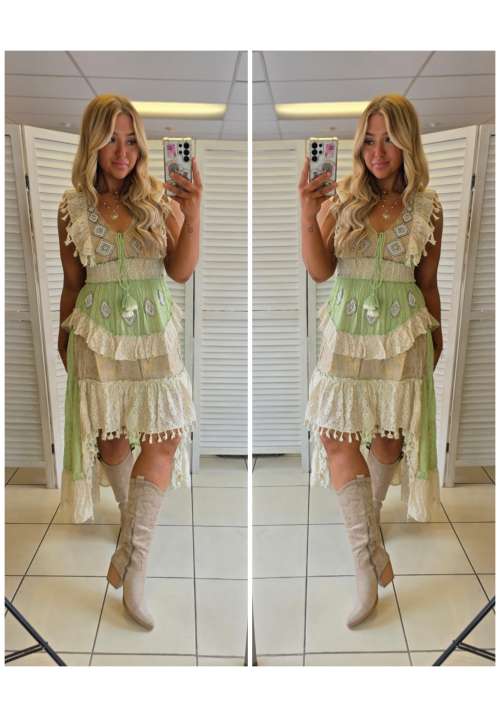 DESERT DAYDREAM DRESS - GREEN