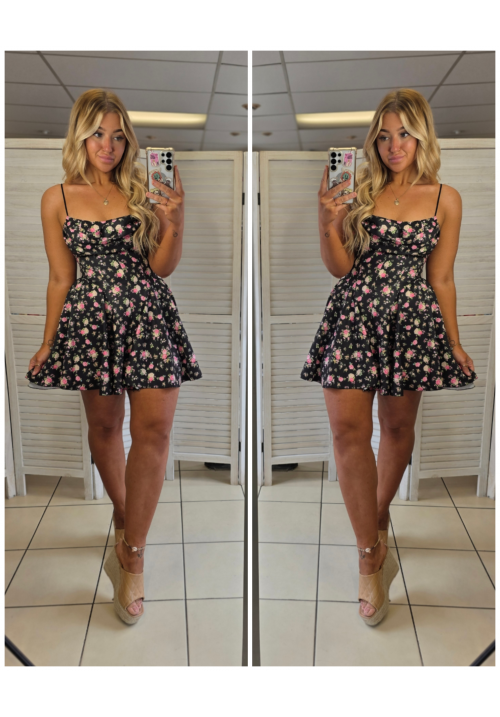  DOLLY DAYDREAM SUNDRESS - BLACK 