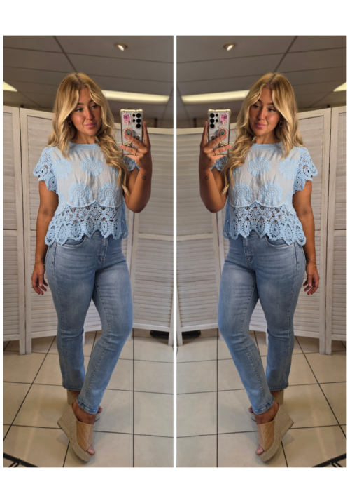  BLOOM SERVICE TOP - BLUE