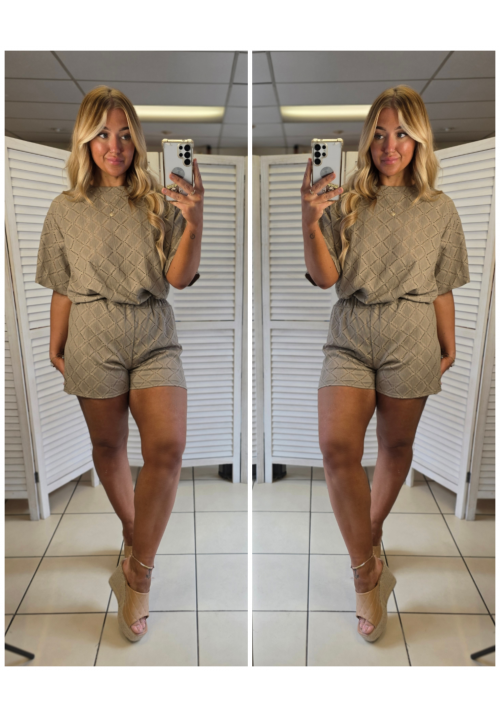 OFF DUTY DELUXE CO ORD - TAUPE