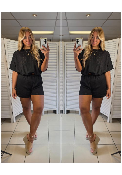 OFF DUTY DELUXE CO ORD - BLACK