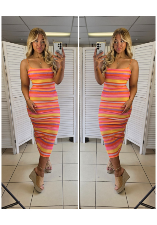  CANDY COASTLINE DRESS - ORANGE
