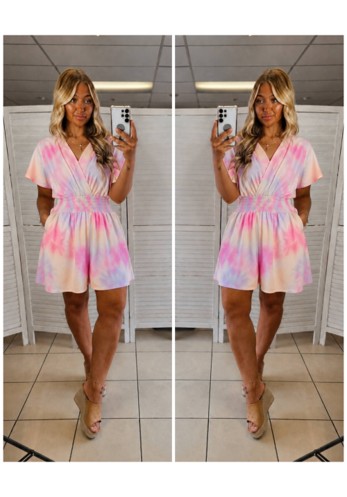 SUNSET SOCIAL PLAYSUIT - LIGHT PINK