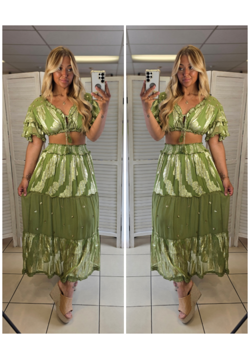  GOLDEN GETAWAY CO ORD - GREEN