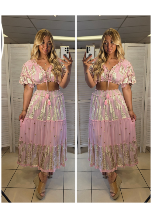  GOLDEN GETAWAY CO ORD - PINK