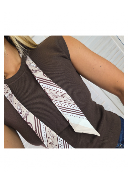 MEET ME IN PARIS TOP - CHOCOLATE