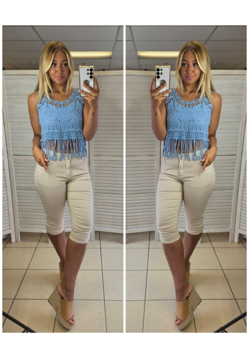 FRINGE BENEFITS TOP - BLUE