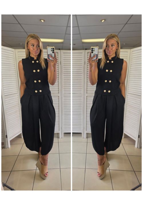  THE GENERAL MILITARY TOP - BLACK