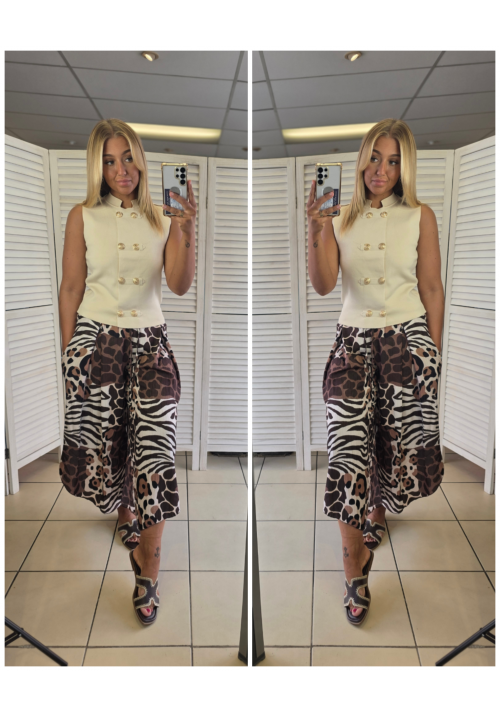  THE GENERAL MILITARY TOP - CREAM