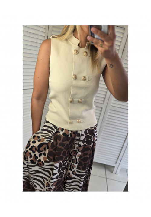 THE GENERAL MILITARY TOP - CREAM