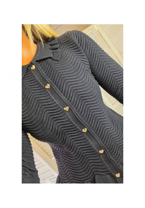 THE SWEETHEART CARDIGAN - BLACK