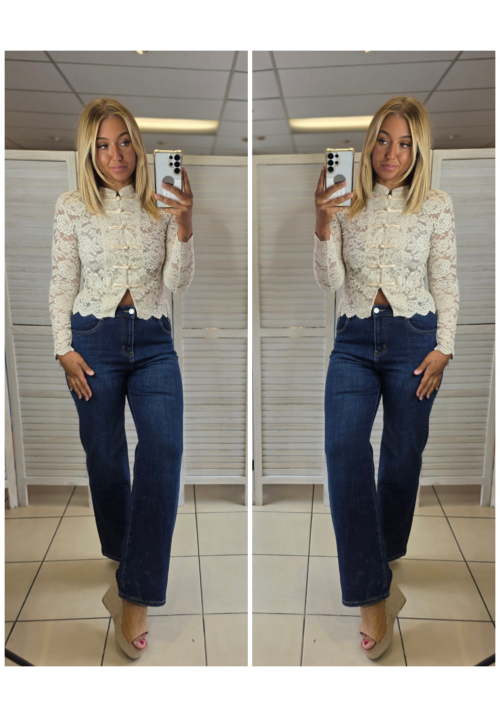   SPELLBOUND LACE TOP - CREAM
