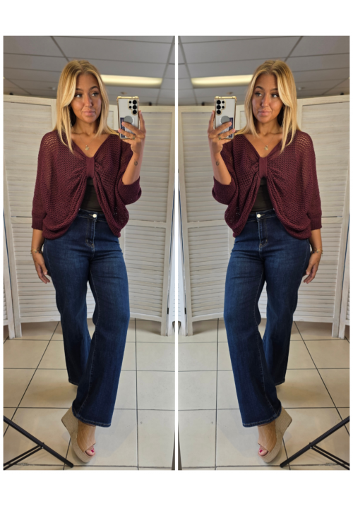 THE BUTTERFLY KNIT JUMPER - WINE