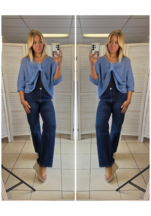 THE BUTTERFLY KNIT JUMPER - DENIM BLUE