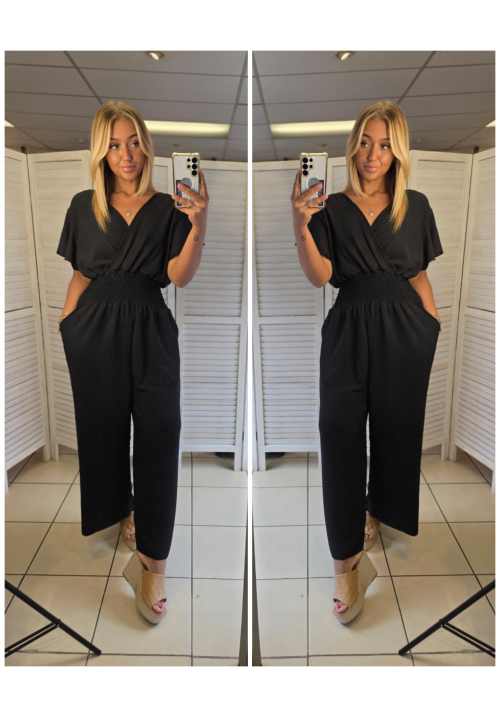 CURVY GIRLS SWEET ESCAPE JUMPSUIT - BLACK