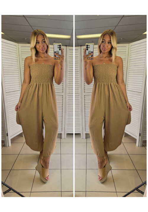  SUMMER LOVIN JUMPSUIT - TAN